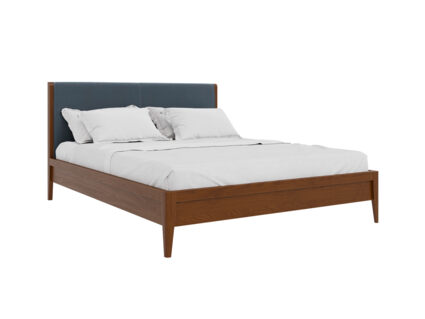 Кровать Rivi Ruby Wood Орех светлый/Рогожка Step 7 276