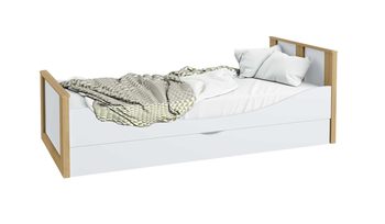 Кровать Sontelle Тетлин с ящиком Белый + Дуб